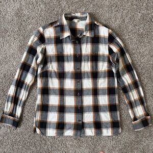 Duluth Trading Co. Flannel Button-Down Women XS Gorpcore Utility Chic Cabincore